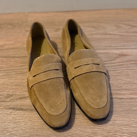 Zara - Suede Penny Loafers - Picture 2 of 4